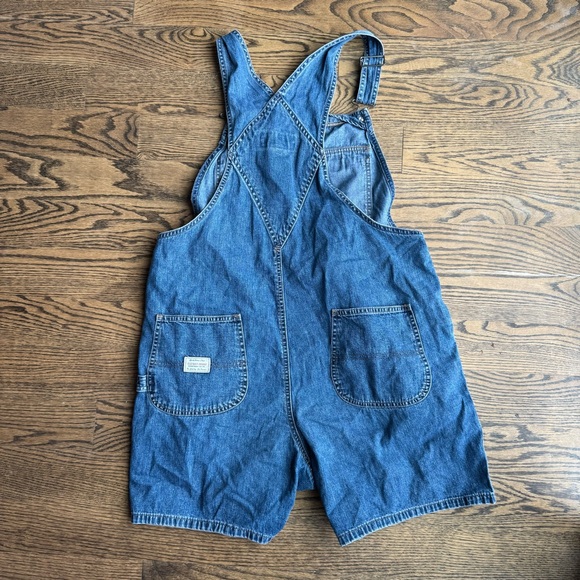 Old Navy Vintage Rare Overall Shorts Size L 100% Cotton Summer 2002 - Picture 3 of 11